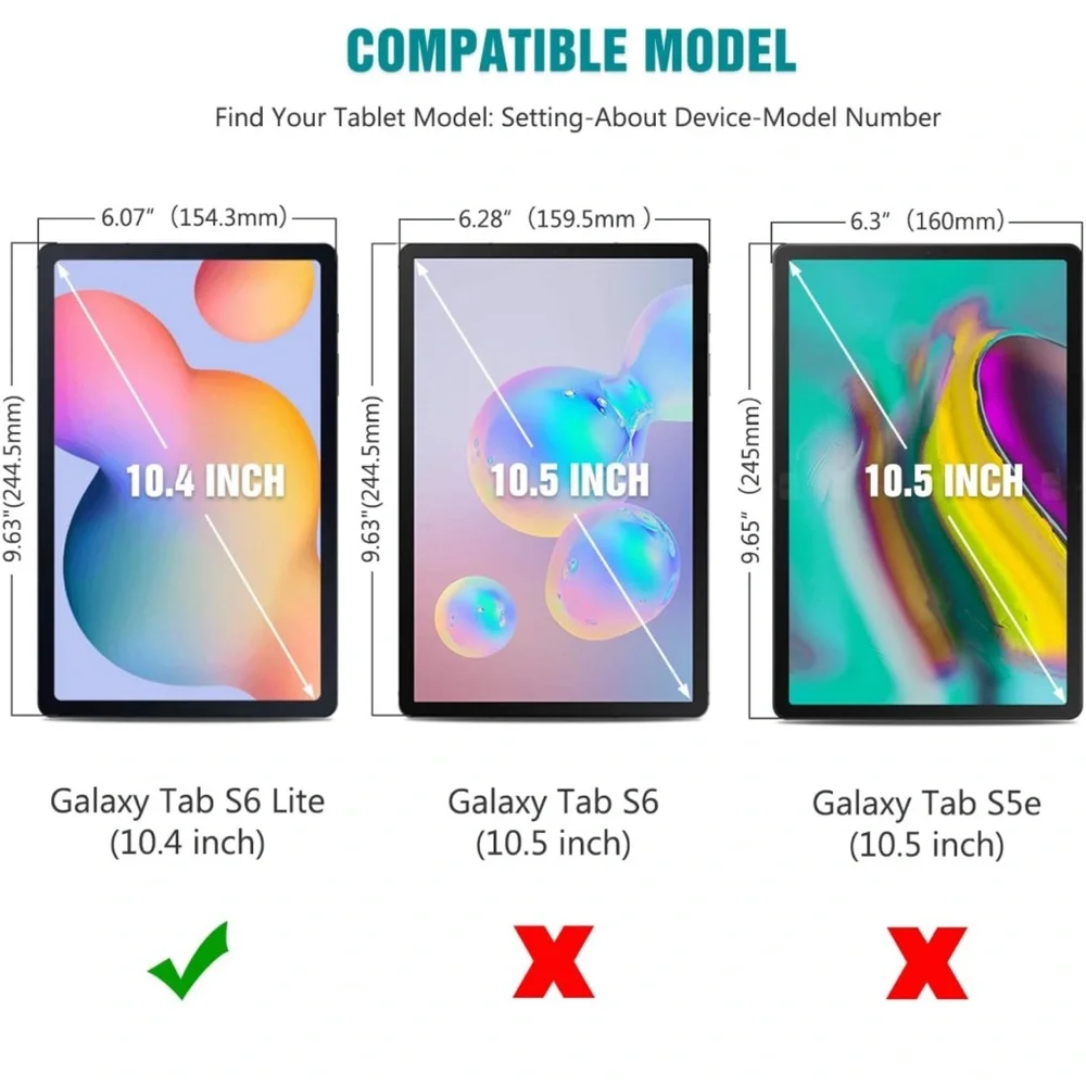 apiker 2 Pack Screen Protector for Samsung Galaxy Tab S6 Lite 10.4 inch